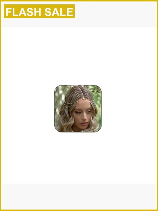 Layered Rhinestone Head Chain Gold Bride Hair Accessory Festival Prom Headband main image 4